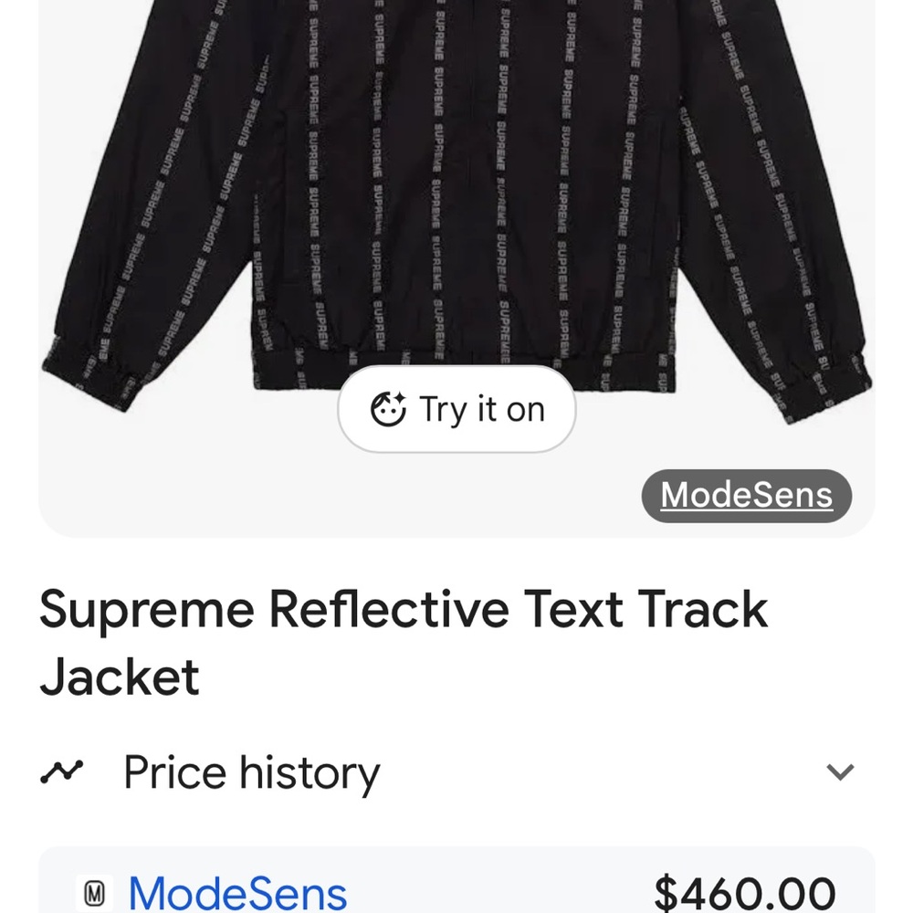 Supreme Reflective Text Track Jacket - Picture 12 of 13